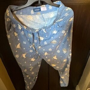 Old Navy Light Blue Pajama Pants with Polar Bear Print